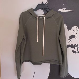 Muddy Green Jackson Rowe Cropped Hoodie - Size M